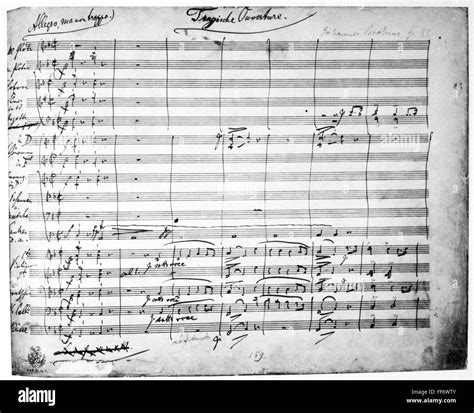 BRAHMS MANUSCRIPT 1880 NManuscript Page Of Johannes Brahms