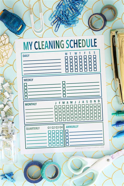 Free Printable Weekly House Cleaning Schedule Artofit