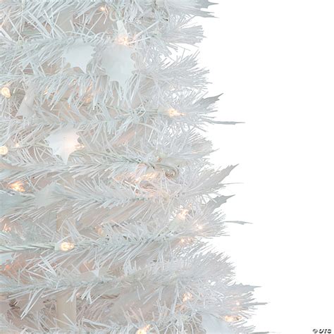 Northlight Pre Lit White Tinsel Pop Up Artificial Christmas Tree