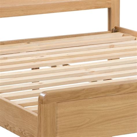 Curve Oak Wooden Bed Frame 5ft King Size