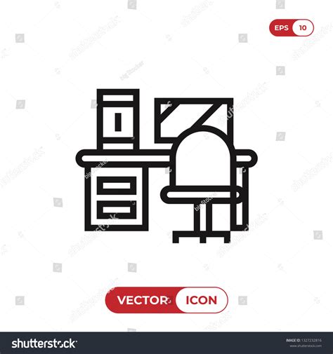 Work Desk Icon Vector Stock Vector (Royalty Free) 1327232816 | Shutterstock