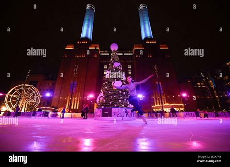 Battersea power station ice rink hi-res stock photography and images ...