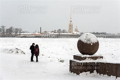 December 3rd 2016 A Couple On The Spit Of Vasilievsky Island In St