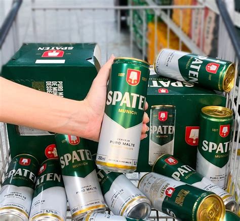 Cerveja Spaten Puro Malte Lata Ml Pack Unidades Promos Do Dia