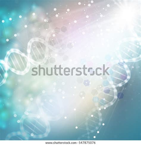 Dna Molecule Structure On Light Blue Stock Illustration 547875076