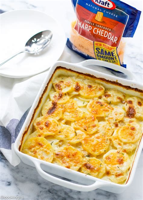 Scalloped Potatoes With Cheddar Cooking Lsl