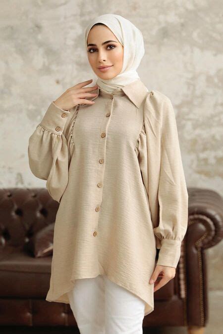 Neva Style Beige Hijab For Women Tunic 1136bej Neva