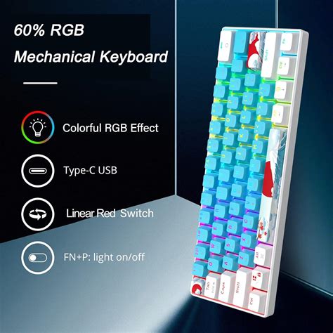 Fogruaden 60 Percent Keyboard Mechanical Gaming Keyboard 60 Percent RGB