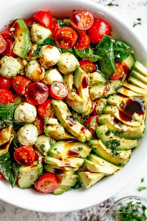 Caprese Salad With Avocado Cafe Delites