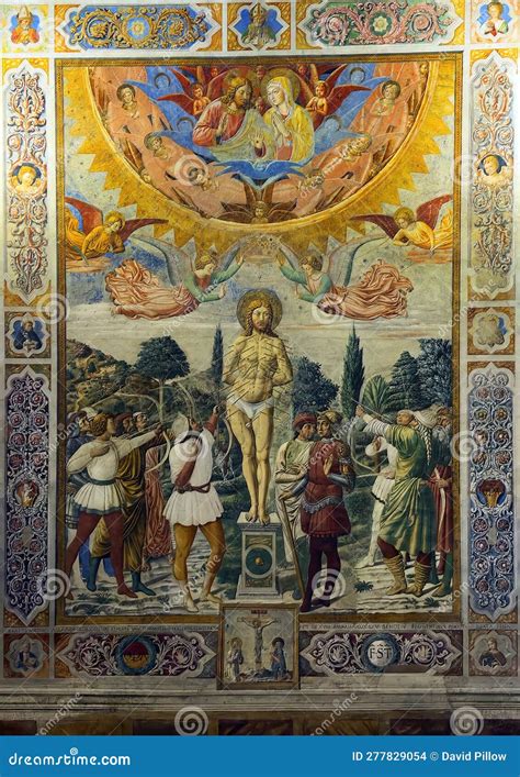 The Martyrdom Of Saint Sebastion By Benozzo Gozzoli In The Collegiata