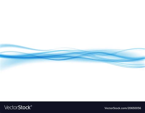 Abstract Blue Wave On White Background Royalty Free Vector