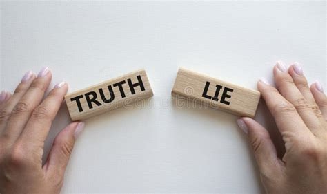 Truth Or Lie Symbol Concept Word Truth Or Lie On Wooden Blocks