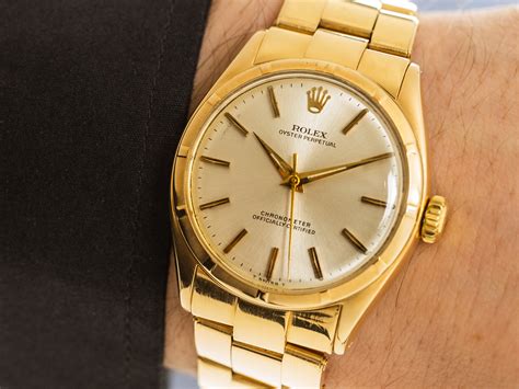 Rolex Vintage Oyster Perpetual Ref In K Yellow Gold Super Oyster