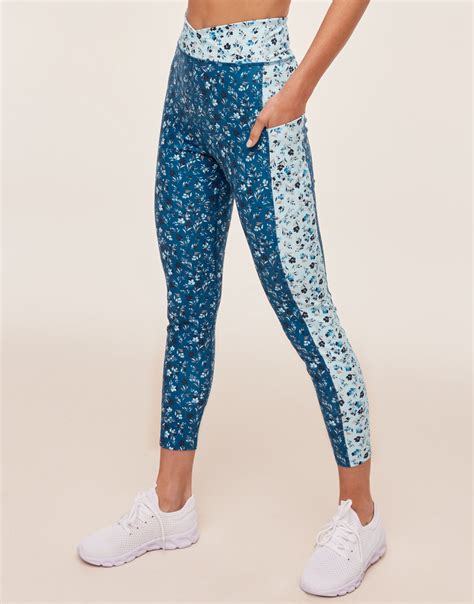 Lotus Crossover Legging Floral Blue Lotus Hight Waist 78 Legging