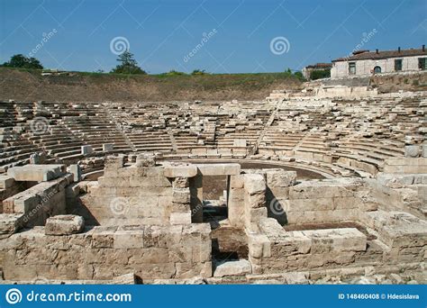 Ancient Amphitheater in the Archeological Area of Larissa, Greece ...