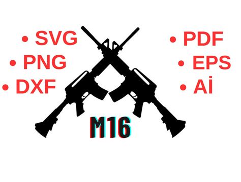 Ar 15 Crossed Svg M 16 Svg M 4 Svg Gun Vector Gun Cricut Etsy