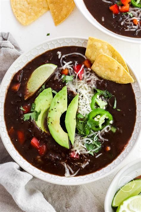 Slow Cooker Black Bean Soup A Pinch Of Healthy