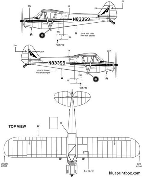 Piper Pa 18 Super Cub 1 2 Plans Free Download Download