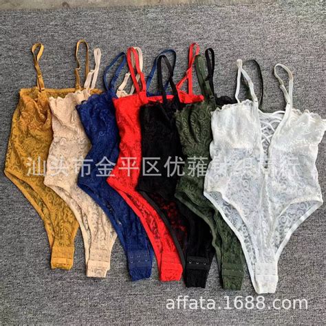 Sexy lingerie stock美背吊带越南韩国老挝连体网格蕾丝内衣套装 阿里巴巴