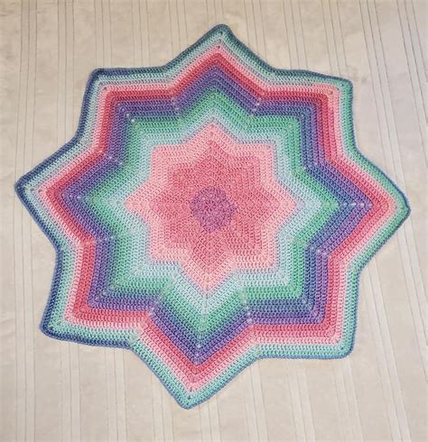 Baby Blanket Handmade Crochet Star Receiving Blanket Lap Robe Security