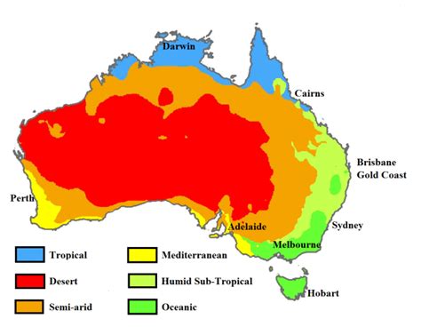 Australia's Climate [640x510] : r/MapPorn