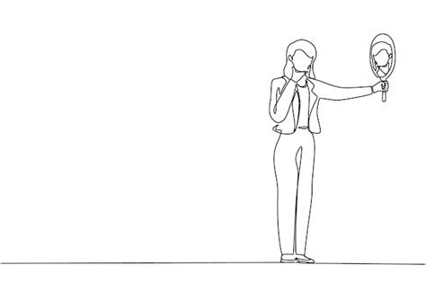 Premium Vector Single One Line Drawing Of Businesswoman Holding Hand