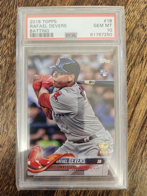 2018 Topps RAFAEL DEVERS RC Batting 18 PSA 10 HOT EBay