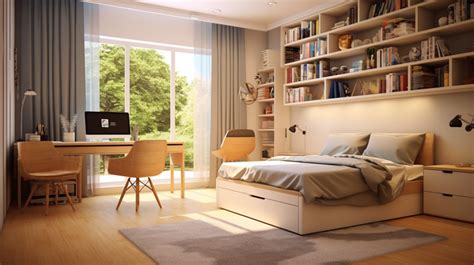 Stylish And Functional Teenage Bedroom With Study Desk Cutting Edge