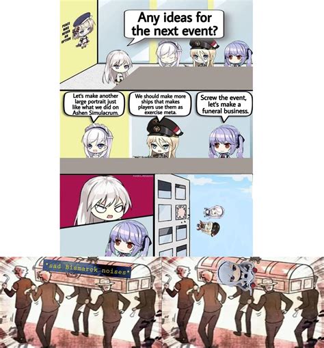 Essex just gives up. (Enty, Essex, Bismarck, Belfast) : r/AzureLane