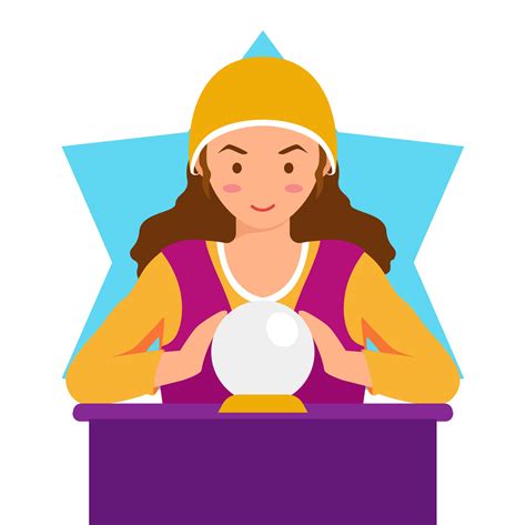 Fortune Teller Cartoon Illustration 187151 Vector Art At Vecteezy