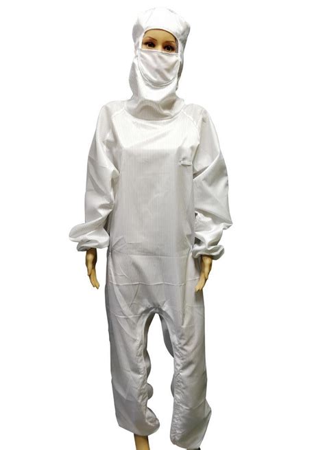 5mm Grid Cleanroom Conductive Coverall China Esd Workwear And