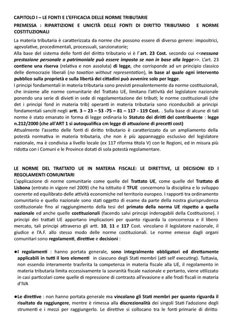 Diritto Tributario Amatucci 1 CAPITOLO I LE FONTI E LEFFICACIA