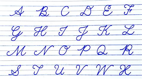 Cursive English Alphabet Capital Download Printable Cursive Alphabet Images