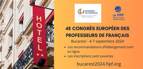 4e Congrès européen de la FIPF recommandations pour l hébergement