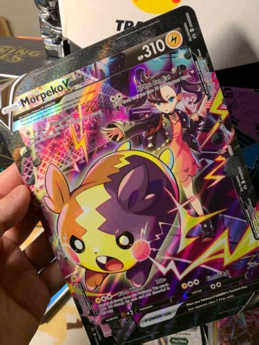 Pokemon Ultra Rare Holo Foil Jumbo Full Art Morpeko V Union Card Swsh