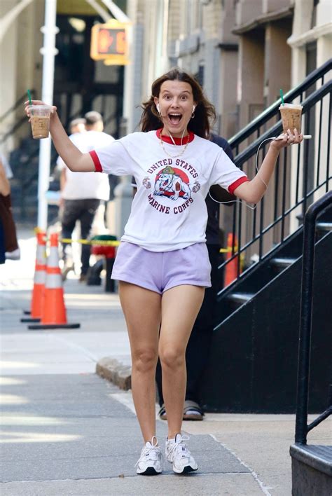 MILLIE BOBBY BROWN Out for Iced Coffees in New York 07/27/2024 – HawtCelebs