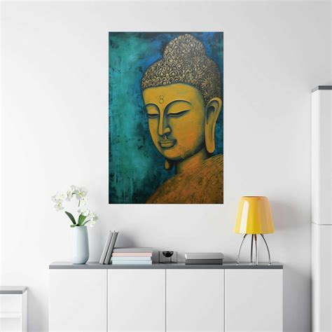 Zen Painting Golden Buddha - Majestic Zen Poster from ZenArtBliss.com – Zenartbliss