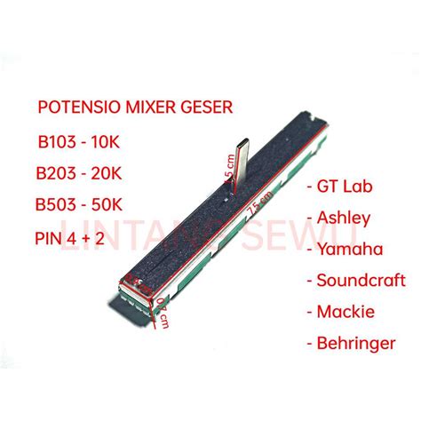 Jual Potensio Mixer Geser Kaki 4 2 Cocok Untuk Mixer Yamaha Ashley