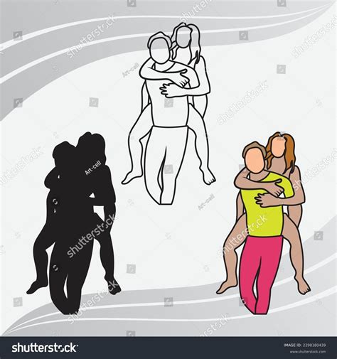 Man Carrying Woman Silhouette Man Carrying Stock Vector Royalty Free