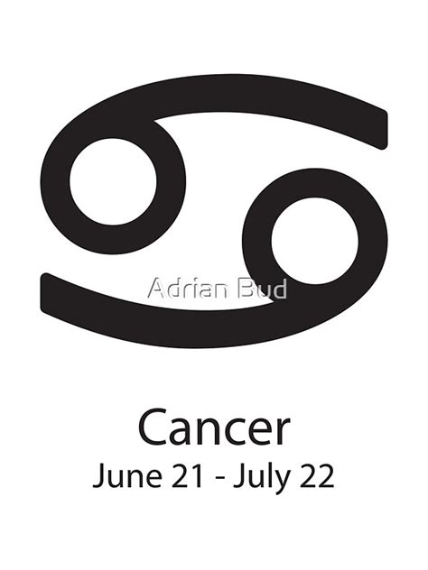 Zodiac Sign Cancer June 21 July 22 Stickers By Adrian Bud Redbubble