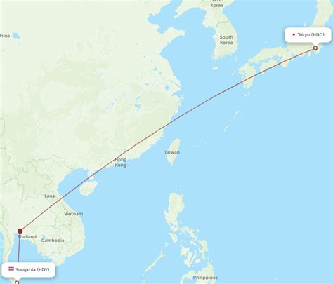 Flights From Tokyo To Hat Yai Hnd To Hdy Flight Routes