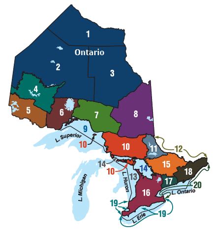 Fisheries Management Zones map | Ontario Fishing Regulations Summary ...