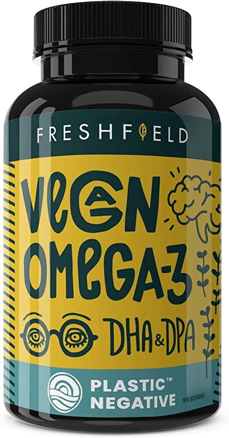 Buy Freshfield Vegan Omega 3 DHA DPA Supplement Premium Algae Oil