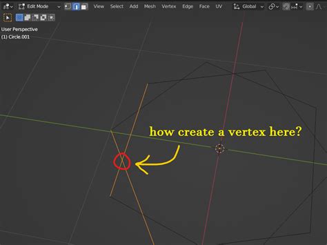 Modeling How To Create Vertices Between Intersecting Edges Blender