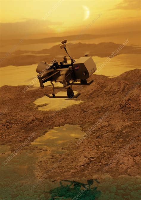 Nasa Dragonfly on Titan - Stock Image - F042/6000 - Science Photo Library