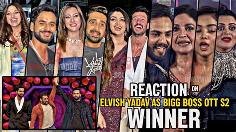 All Contestant Reaction On Elvish Yadav Wins Bigg Boss Ott Season 2