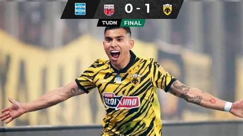 Orbel N Pineda Anot Su Octavo Gol Y Dej L Der Al Aek En Grecia Tudn