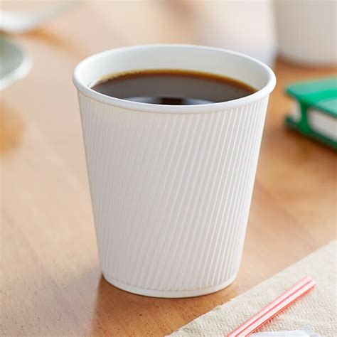 Choice Oz Double Wall Ripple White Paper Hot Cup Case