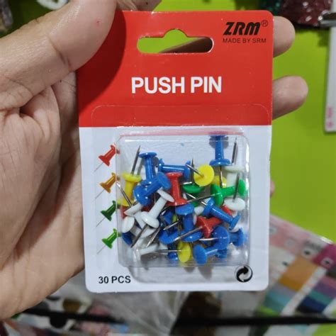 Jual Jarum Push Pin Mading Pengumuman Merk Zrm Jual Per Pak Isi Pcs