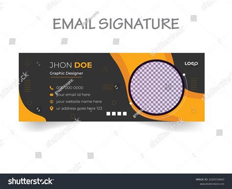 Professional Email Signature Template Vector Email Stock Vector ...